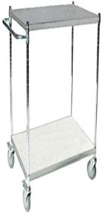 24" Deep x 30" Wide x 39" High 2 Tier Solid Galvanized Push Cart