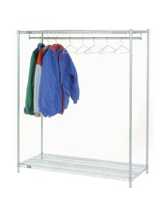 Stationary Garment Rack - 2 Tier - Chrome