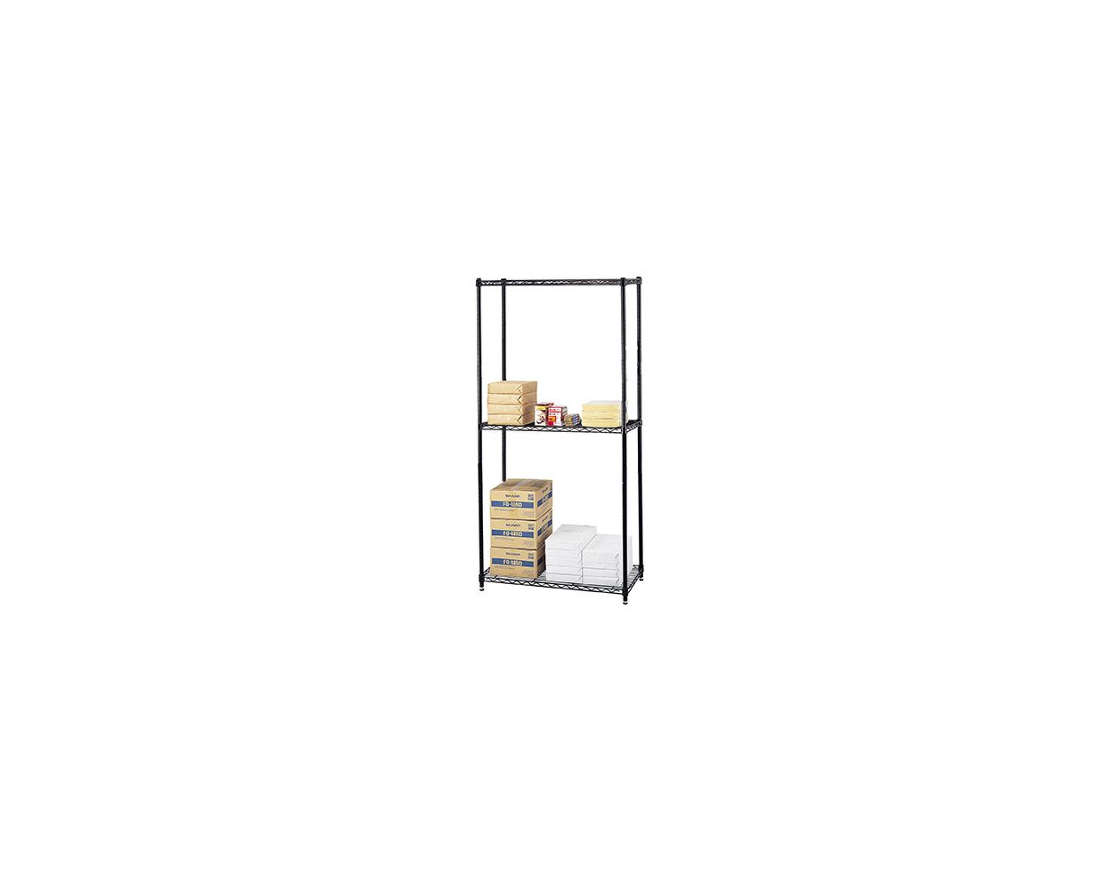 3 Tier Black Starter Shelving Unit