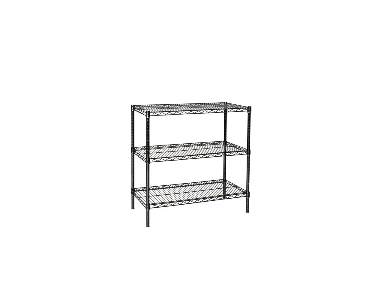 3 Tier Black Starter Shelving Unit