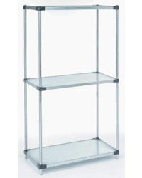 3 Tier Solid Galvanized Shelving Unit
