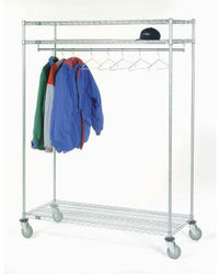 Mobile Garment Rack - 3 Tier - Chrome