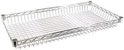 18" Deep x 36" Wide 5 Tier Chrome Mobile Basket Unit 800lb total capacity