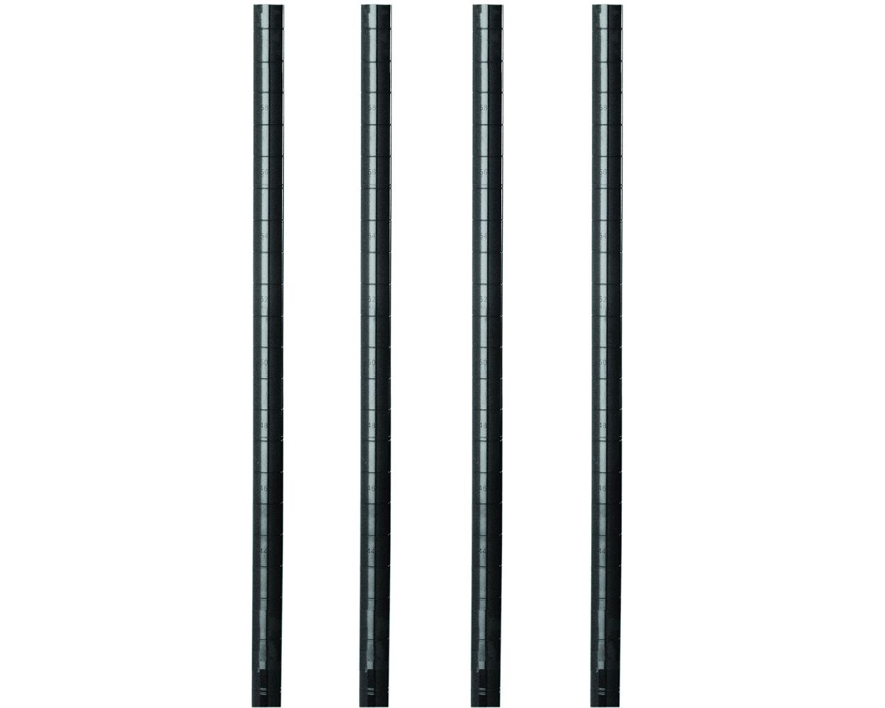 Wire Shelving Poles 4-Pack - Black