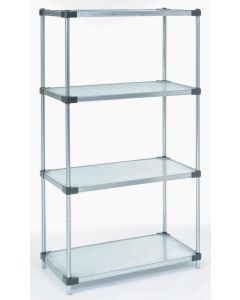 4 Tier Solid Galvanized Shelving Unit