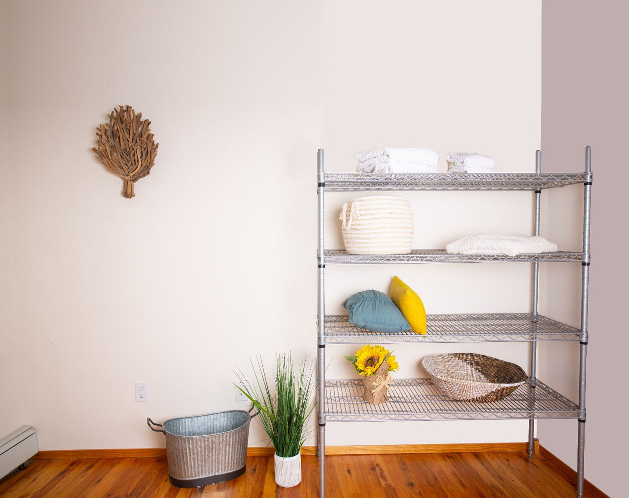 24" Deep x 36" Wide 4 Tier Gray Wire Starter Unit