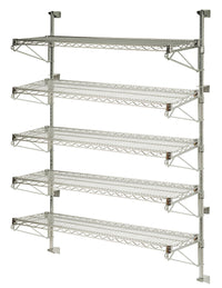 Gray Adjustable Wall Mount Shelving