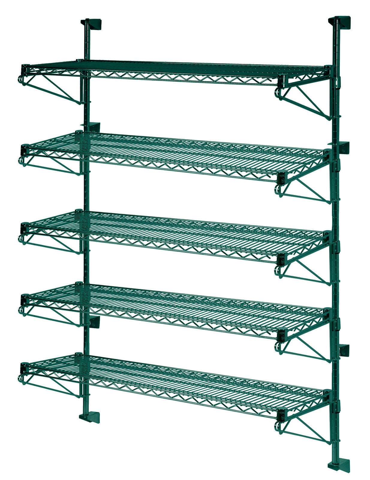 12" Deep x 30" Wide 5 Tier Freezer Wall Mount Shelving Kit