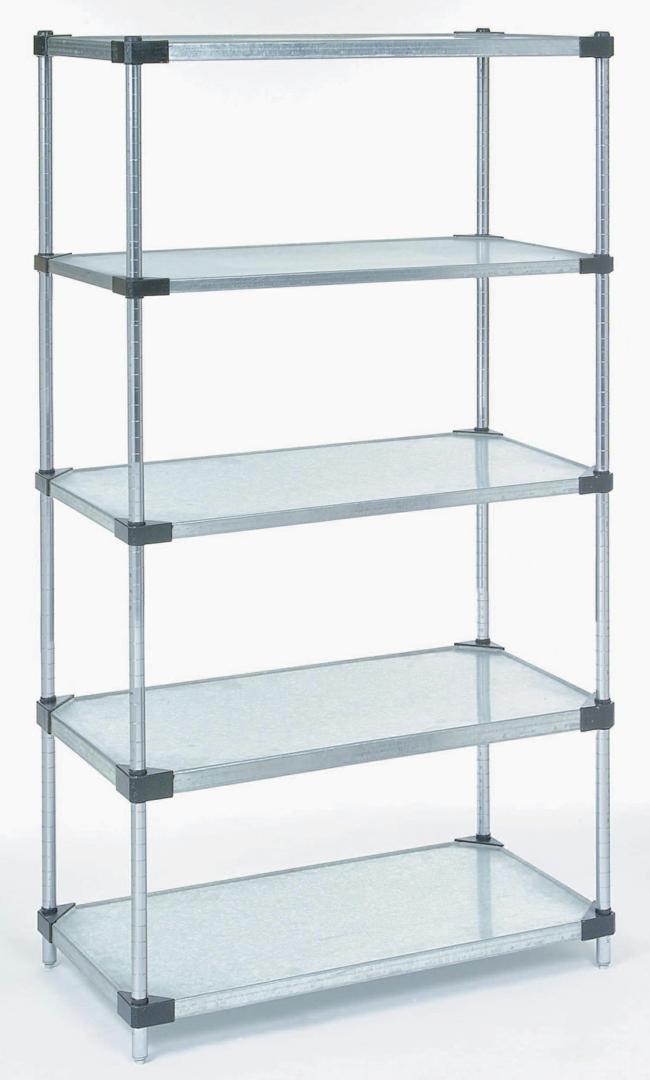 5 Tier Solid Galvanized Shelving Unit