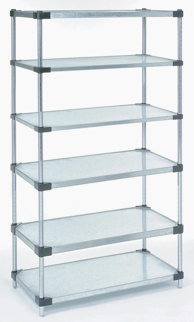 6 Tier Solid Galvanized Shelving Unit