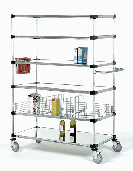 24" Deep x 42" Wide 6 Tier Solid Stainless Shelf Truck