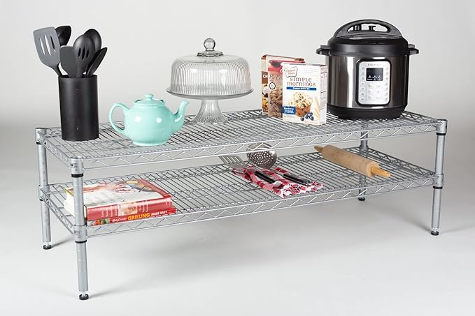 24" Deep x 60" Wide 2 Tier Black Wire Starter Unit