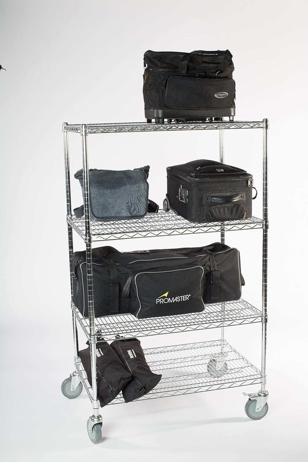 14" Deep x 72" Wide 4 Tier Chrome Wire Shelf Truck