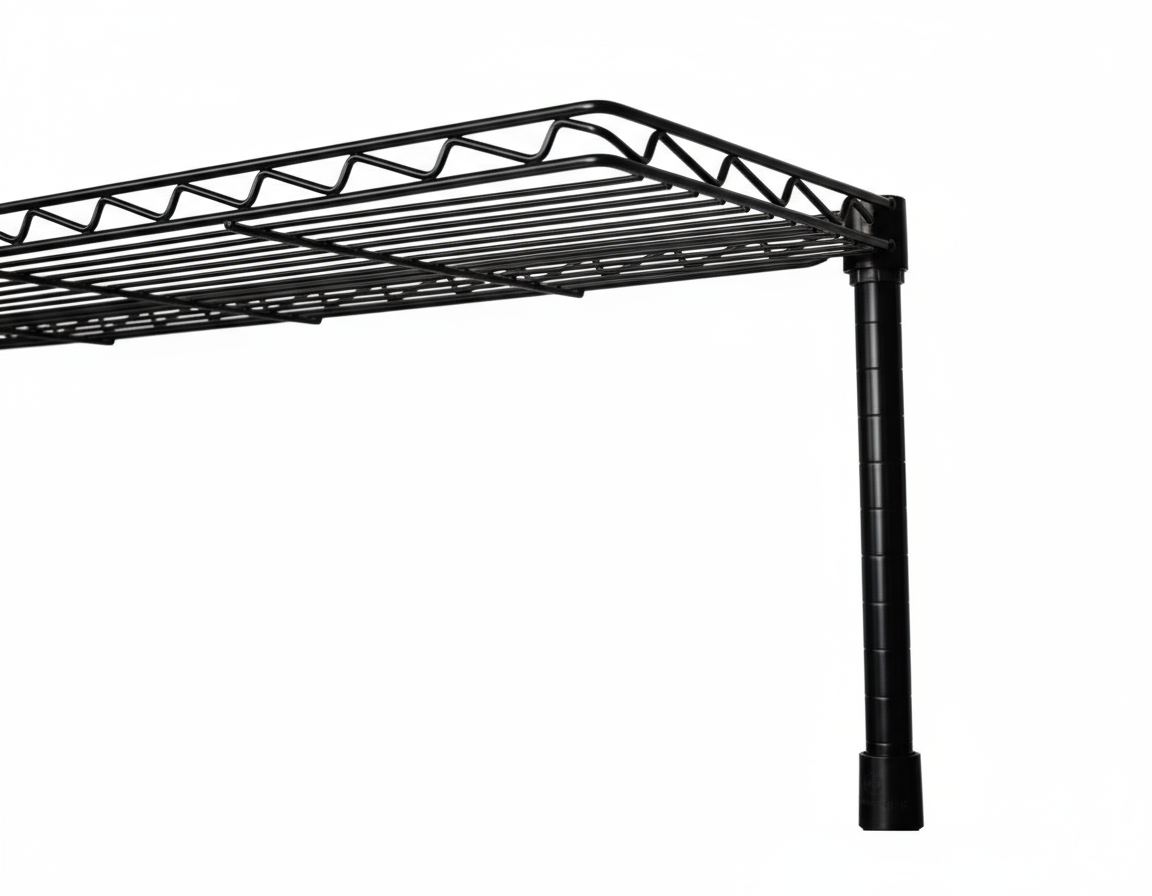 Deluxe Black Bakers Rack with Maple Butcher Block