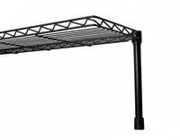 Deluxe Black Bakers Rack with Maple Butcher Block