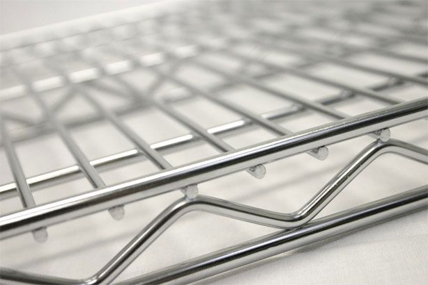 24" Deep x 60" Wide 4 Tier Chrome Slanted Wire Shelf Truck