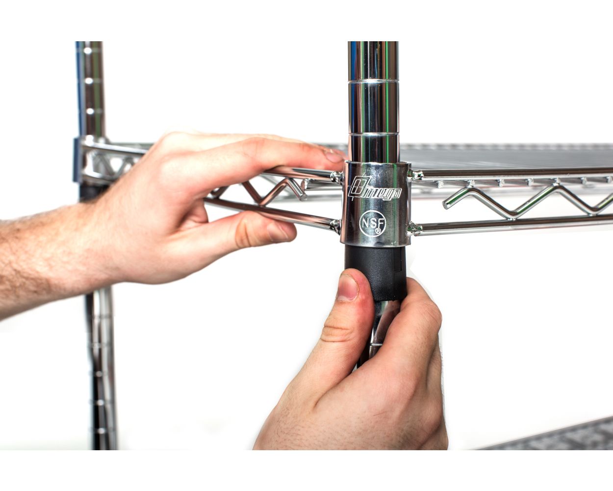 12" Deep x 48" Wide 4 Tier Chrome Wire Shelf Truck