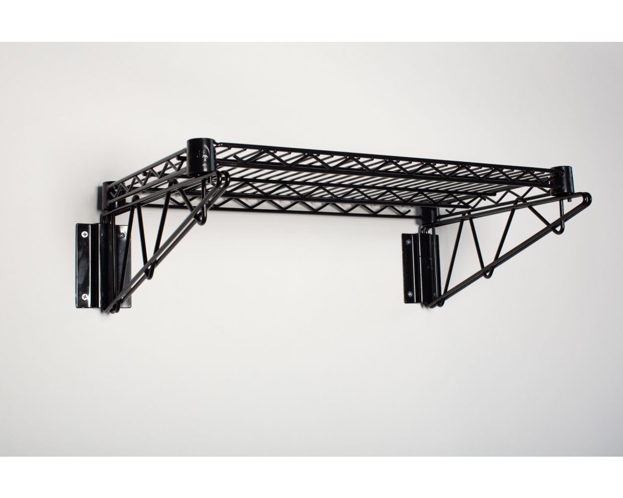 Black Fixed Wall Mount Shelving Kit