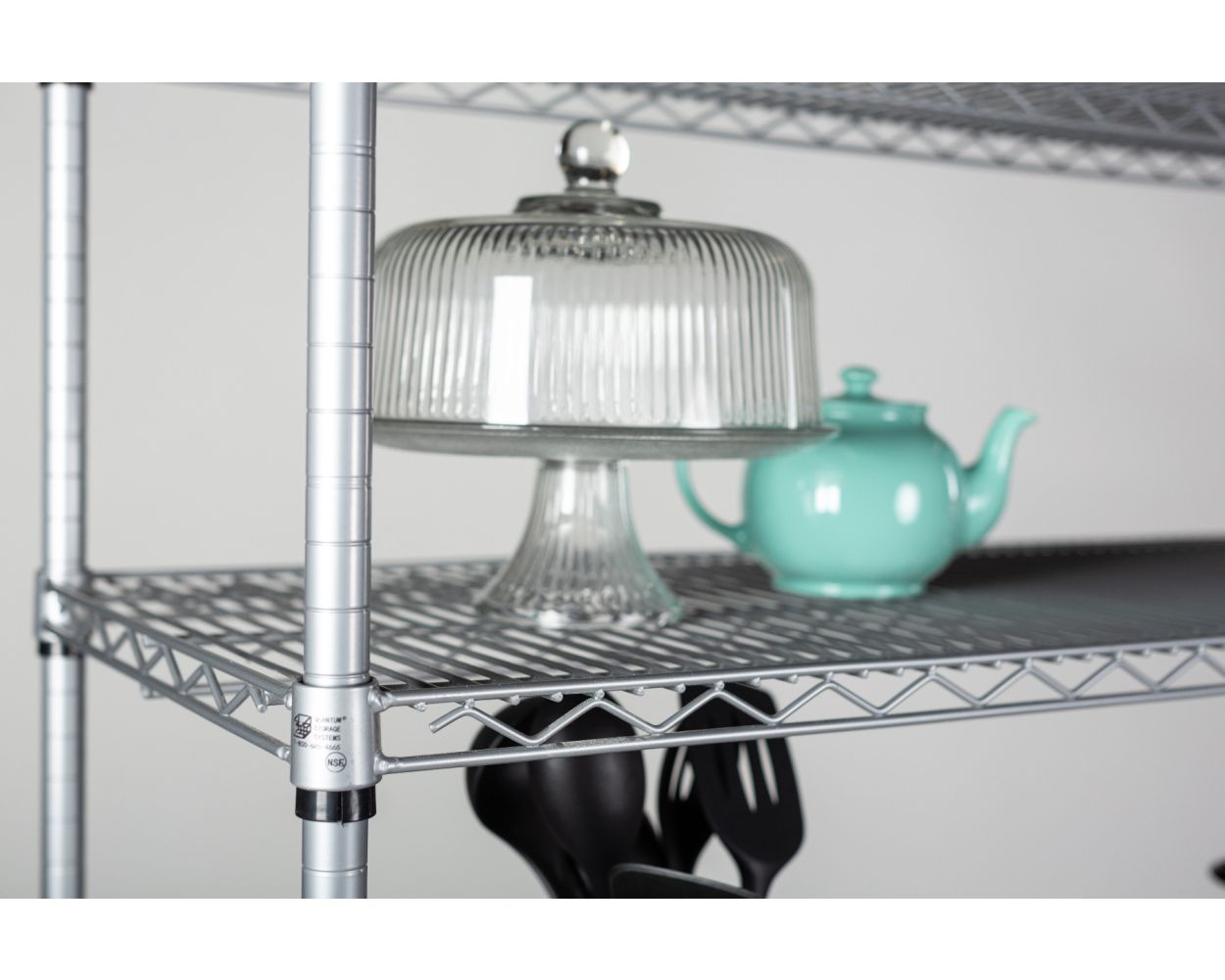 30" Deep x 42" Wide 2 Tier Gray Wire Starter Unit