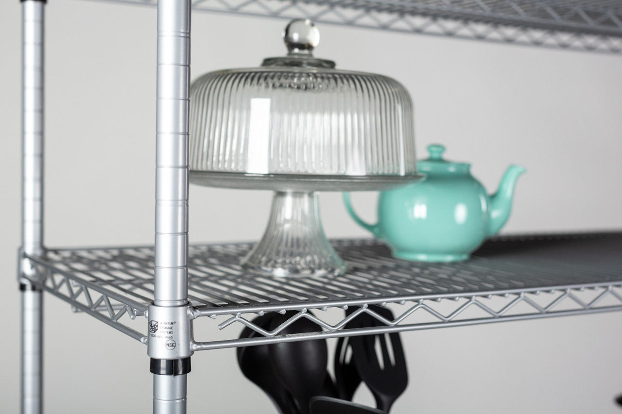 18" Deep x 42" Wide 3 Tier Gray Wire Starter Unit