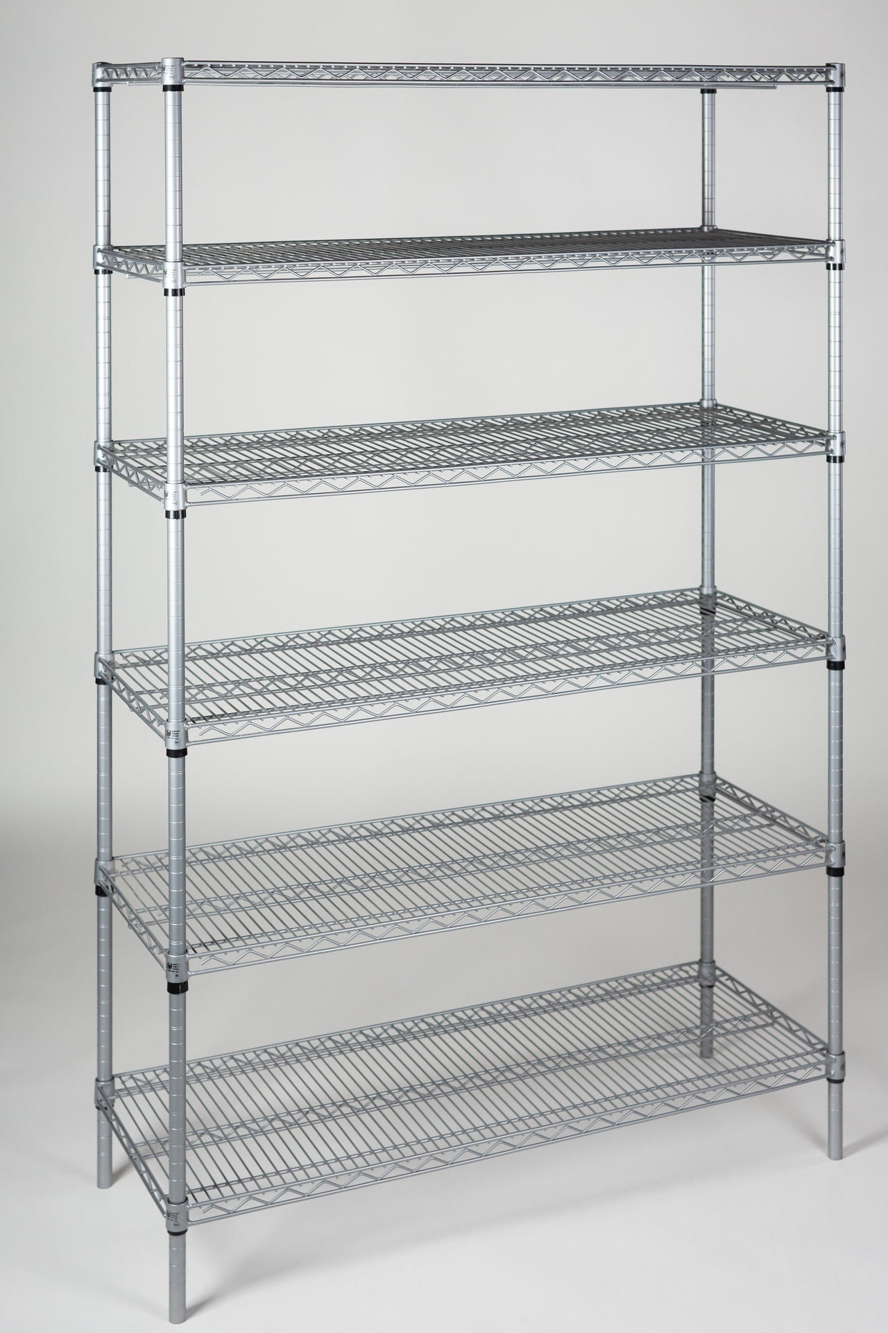 18" Deep x 72" Wide 6 Tier Gray Wire Starter Unit