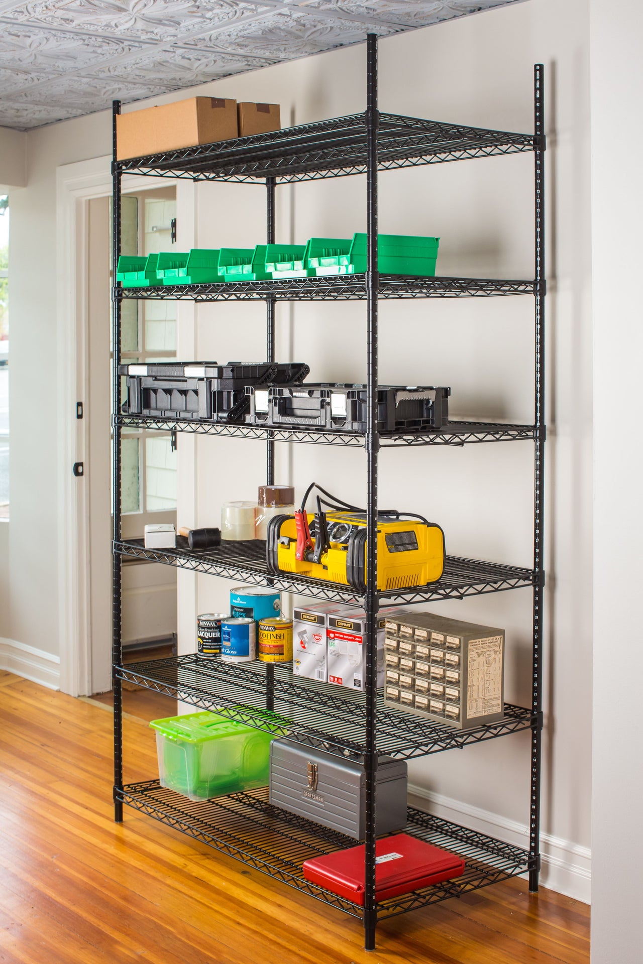 36" Deep x 48" Wide 6 Tier Black Wire Starter Unit