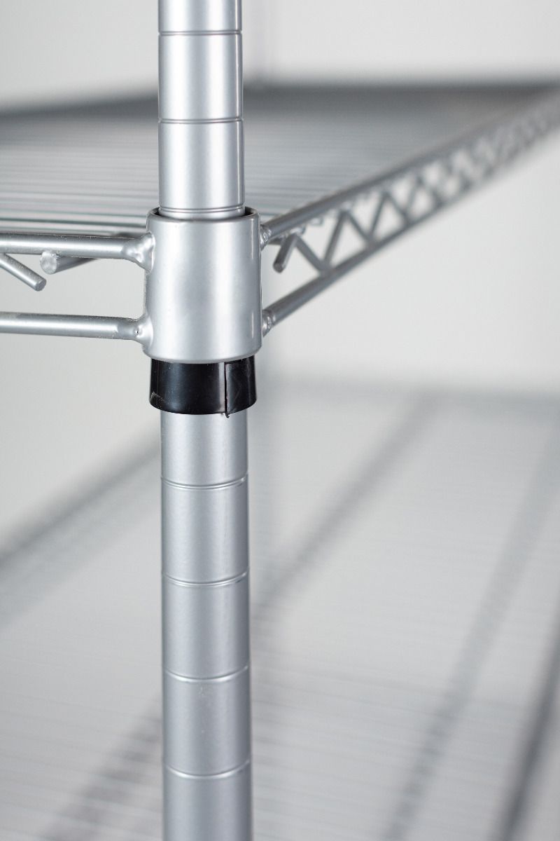 18" Deep x 42" Wide  6 Tier Gray Wire Shelf Truck