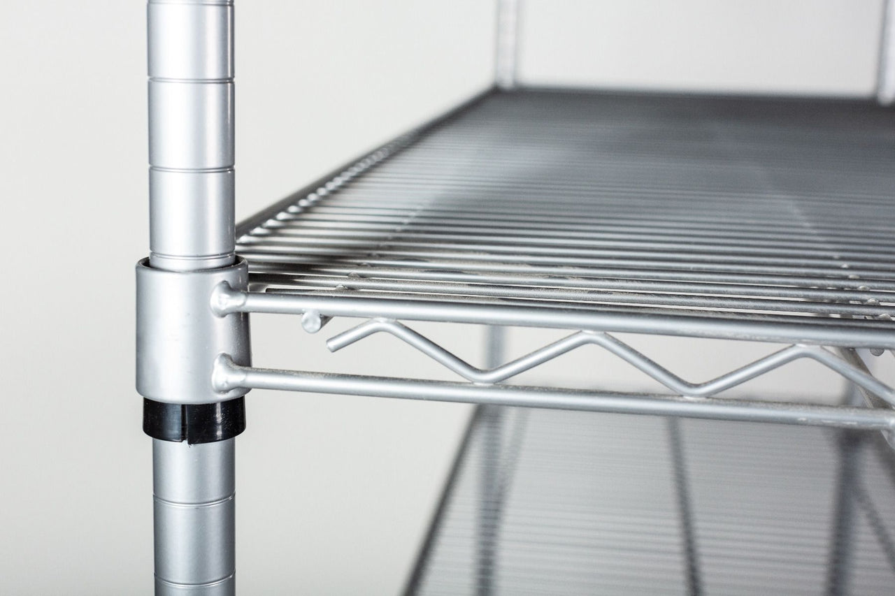 24" Deep x 24" Wide  5 Tier Gray Wire Shelf Truck